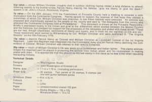 American Revolution Bicentennial 1776–1976 — Commemorating Col. William Christian — reverse