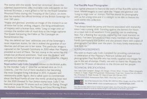 HM Queen Elizabeth II — 70th Anniversary of the Accession to the Throne information sheet — reverse