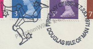 Main postmark for Queen Elizabeth II regional definitives – Decimal currency