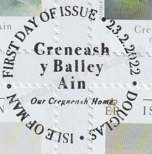 Main postmark for Creneash, y Balley Ain – Our Cregneash Home