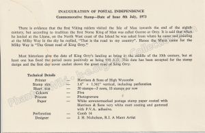 Inauguration of Postal Independence — front