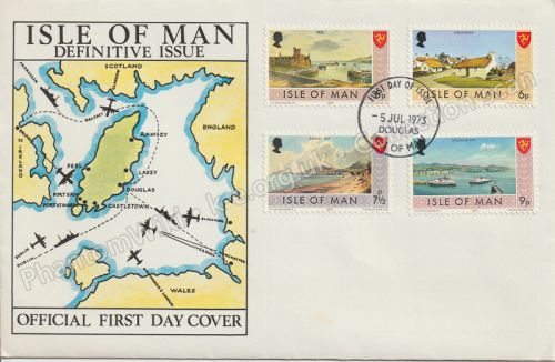 Pictorial definitives — 5p, 6p, 7½p and 9p